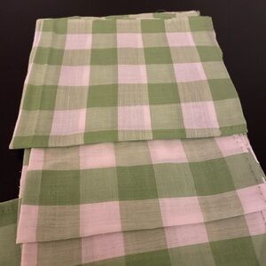2 for $10 Set of 6 Green checkered napkins